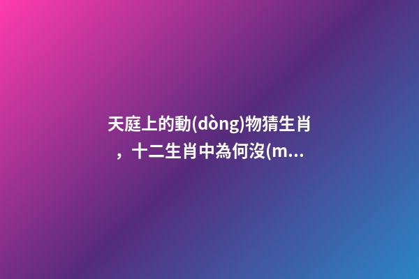 天庭上的動(dòng)物猜生肖，十二生肖中為何沒(méi)有“貓”這一屬相